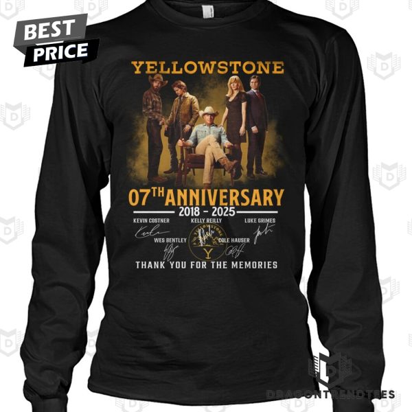 Yellowstone 07th Anniversary 2018-2025 Signature Thank You For The Memories Unisex T-Shirt