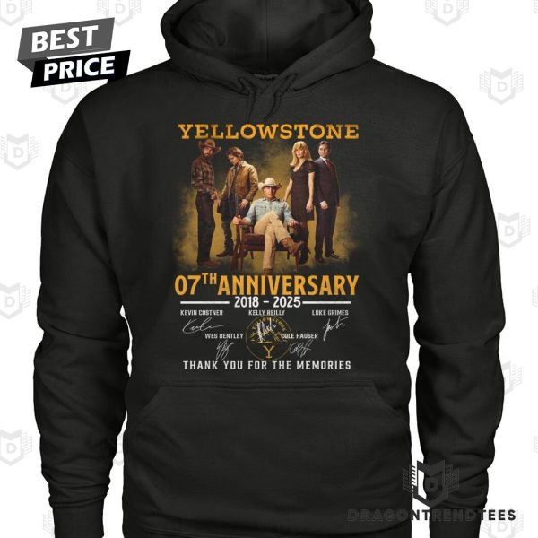 Yellowstone 07th Anniversary 2018-2025 Signature Thank You For The Memories Unisex T-Shirt