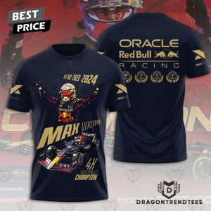 Max Verstappen 4X World Champion 3D T-Shirt