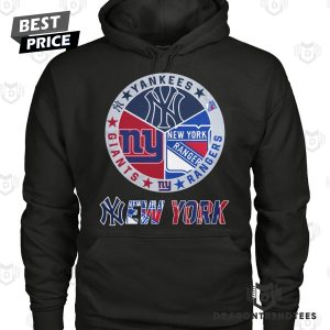 New York Yankees x New York Giants x New York Rangers Unisex T-Shirt