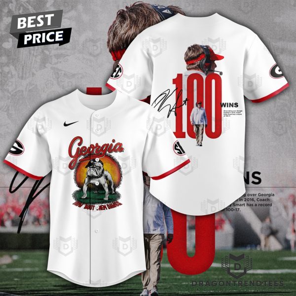 100 Wins Georgia Bulldogs Signature Baseball Jersey