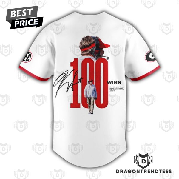 100 Wins Georgia Bulldogs Signature Baseball Jersey