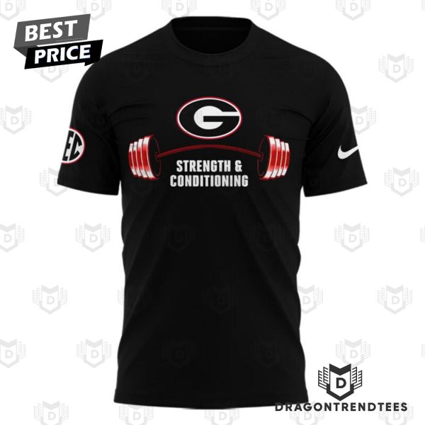 100 Wins Georgia Bulldogs Signature Strength & Conditioning 3D T-Shirt