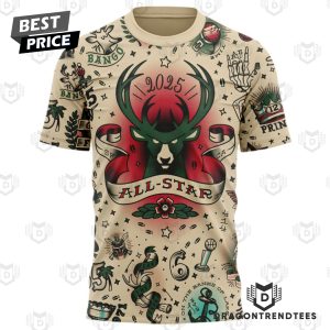 2025 All-Star Milwaukee Bucks The Greek Freak 3D T-Shirt