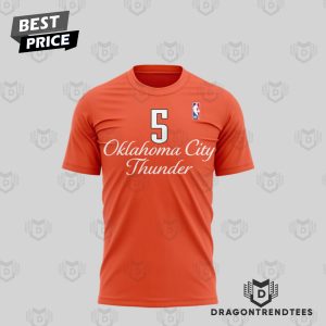 Oklahoma City Thunder Luguentz Dort 3D T-Shirt – Orange