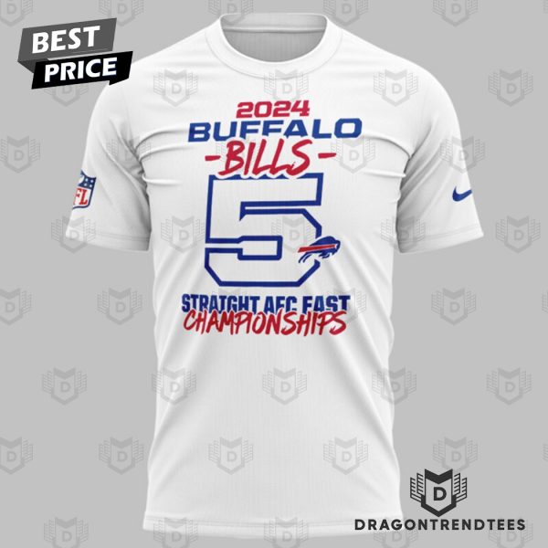 2024 AFC East Division Champions Buffalo Bills – Go Bills 3D T-Shirt – White