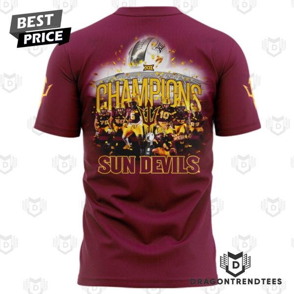 2024 Big 12 Champions Arizona State Sun Devils Football 3D T-Shirt