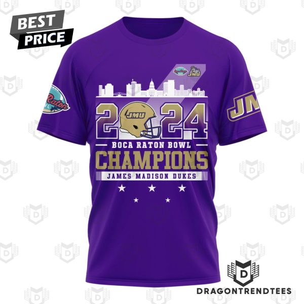 2024 Boca Raton Bowl Champions James Madison Dukes 3D T-Shirt