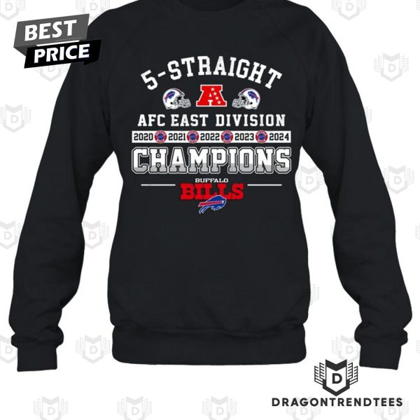 2024 Buffalo Bills 5 Traight AFC East Championships Buffalo Bills Unisex T-Shirt