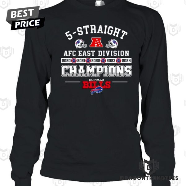 2024 Buffalo Bills 5 Traight AFC East Championships Buffalo Bills Unisex T-Shirt