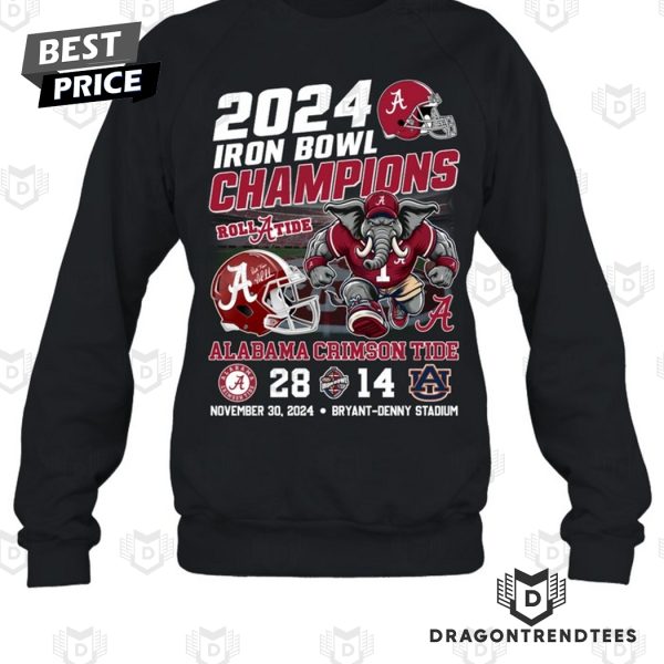 2024 Iron Bowl Champions Alabama Crimson Tide Roll A Tide Unisex T-Shirt