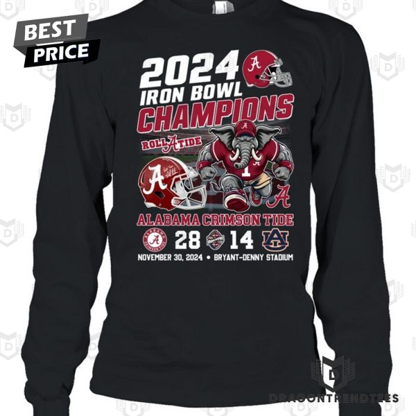 2024 Iron Bowl Champions Alabama Crimson Tide Roll A Tide Unisex T-Shirt