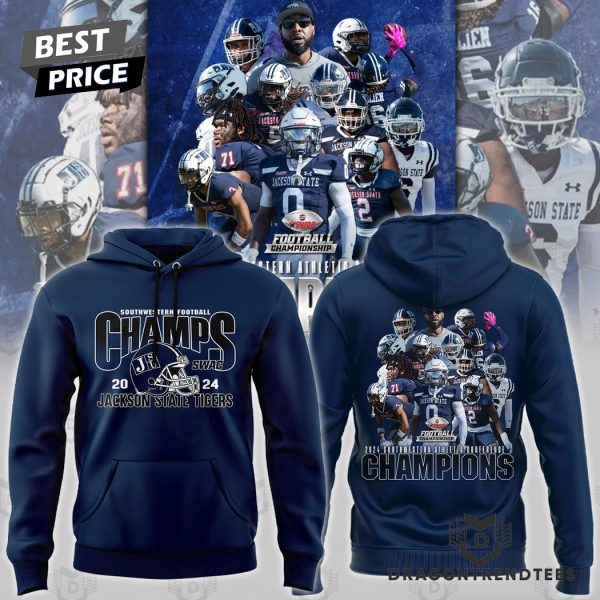 2024 Jackson State Tigers Football Champions Hoodie