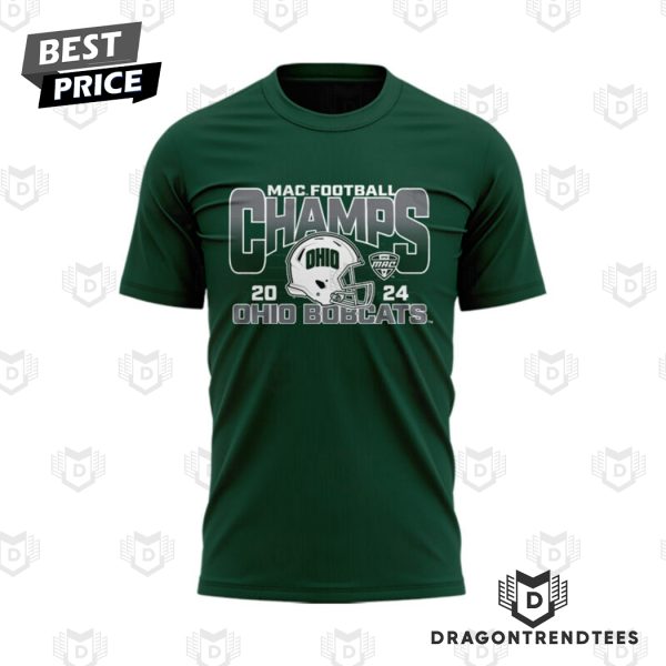 2024 Mac Champions Ohio Bobcats Football 3D T-Shirt