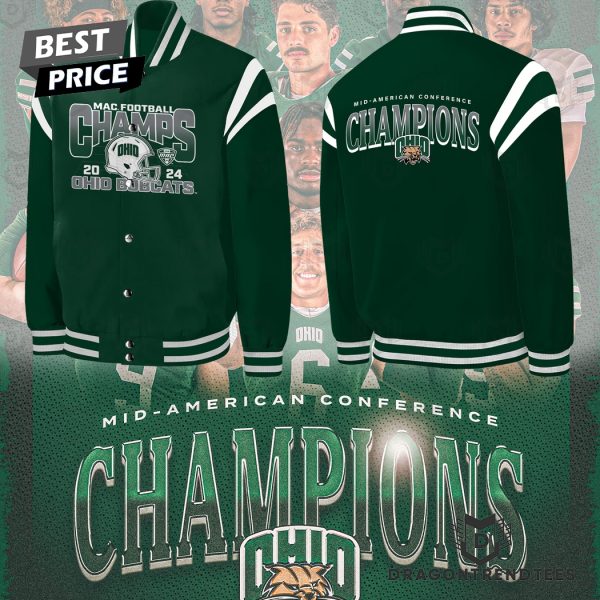 2024 Mac Champions Ohio Bobcats Football Baseball Jacket