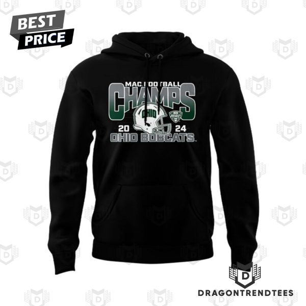 2024 Mac Champions Ohio Bobcats Football Hoodie – Black