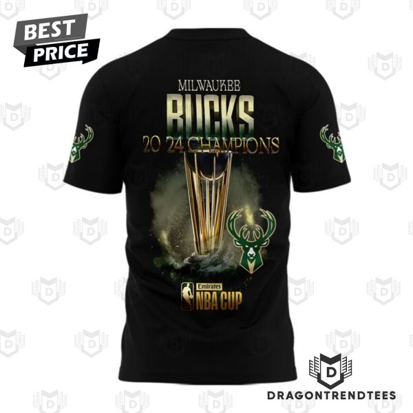 2024 Milwaukee Bucks NBA Emirates CUP Champions 3D T-Shirt