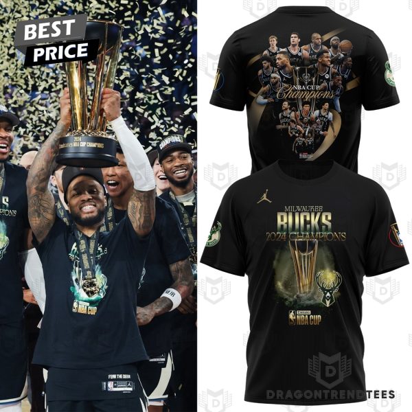 2024 Milwaukee Bucks NBA In Season Tournament Champions 3D T-Shirt