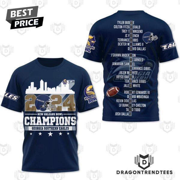 2024 New Orleans Bowl Champions Georgia Southern Eagles 3D T-Shirt