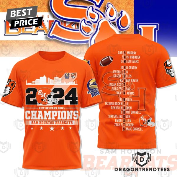 2024 New Orleans Bowl Champions Sam Houston Bearkats 3D T-Shirt