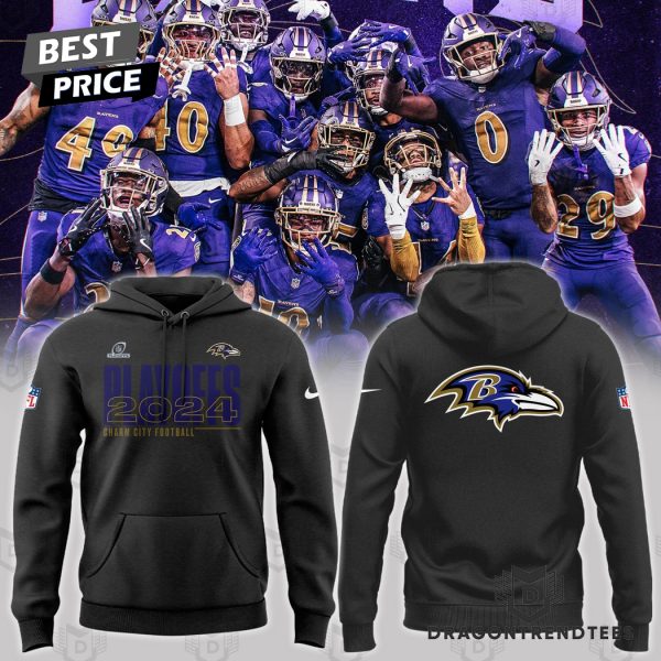 2024 Playoffs Baltimore Ravens Charm City Football Hoodie