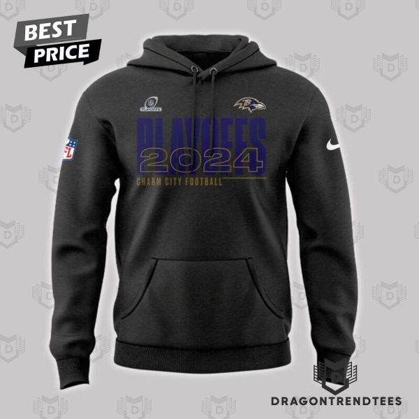 2024 Playoffs Baltimore Ravens Charm City Football Hoodie