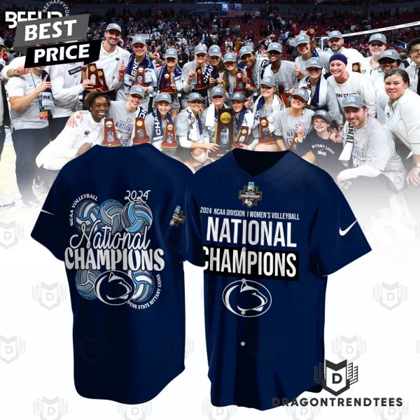 2024 Women Volleyball National Champions Penn State Nittany Lions Baseball Jersey – Blue