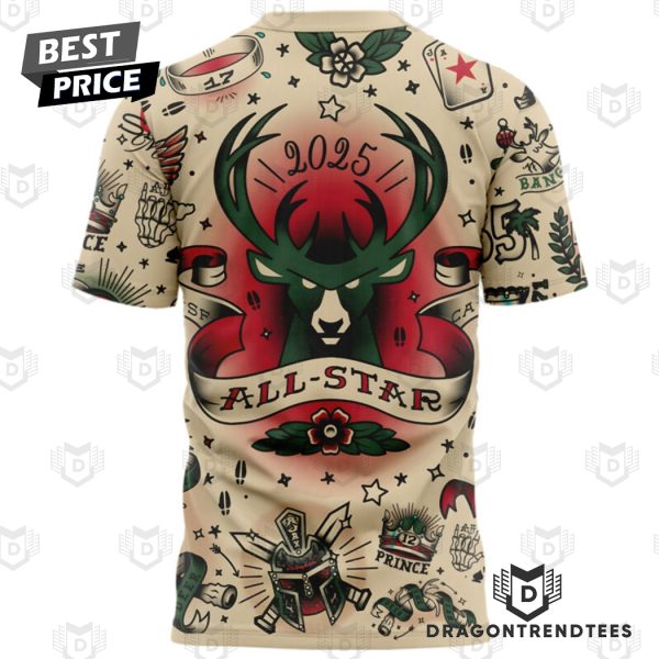 2025 All-Star Milwaukee Bucks The Greek Freak 3D T-Shirt