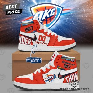 Personalized Oklahoma City Thunder 1967 Air Jordan 1 High Top