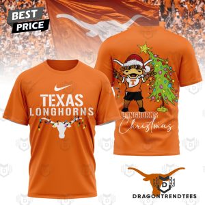 Texas Longhorns – Longhorns Christmas 3D T-Shirt – Orange