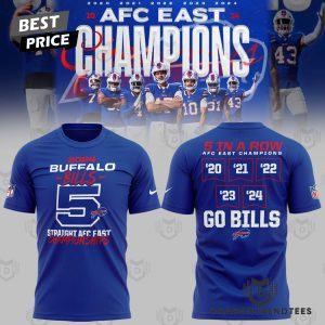 2024 AFC East Division Champions Buffalo Bills – Go Bills 3D T-Shirt