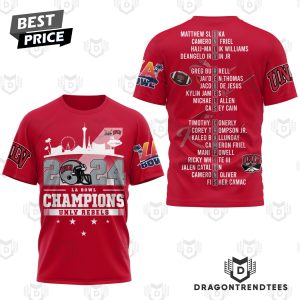 2024 LA Bowl Champions UNLV Rebels 3D T-Shirt