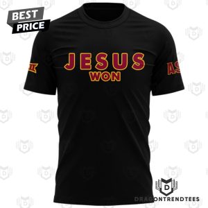 Arizona State Sun Devils Jesus Won 3D T-Shirt – Black