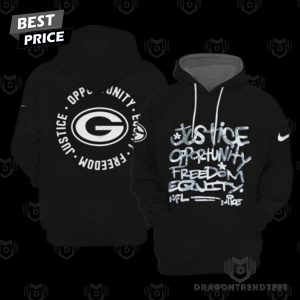 Green Bay Packers Justice Opportunity Equity Freedom Hoodie