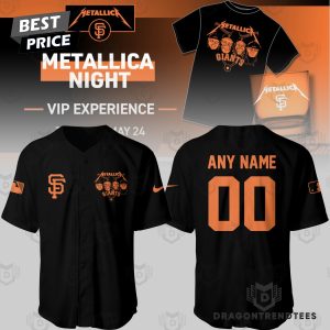 Personalized Metallica Night x San Francisco Giants Baseball Jersey