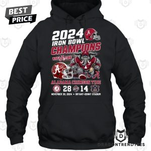 2024 Iron Bowl Champions Alabama Crimson Tide Roll A Tide Unisex T-Shirt