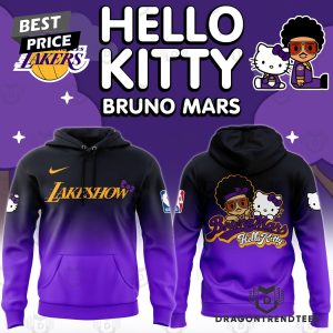 Los Angeles Lakers x Bruno Mars And Hello Kitty Hoodie