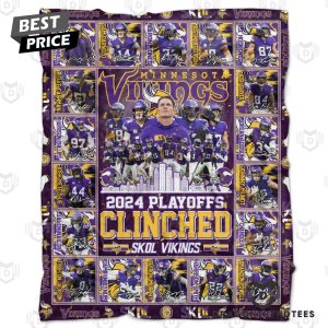 2024 Playoffs Clinched Minnesota Vikings – Skol Vikings Blanket