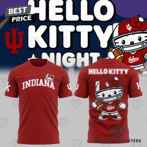 Hello Kitty x Indiana Hoosiers Football 3D T-Shirt