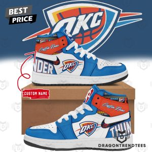 Personalized Oklahoma City Thunder Basketball Air Jordan 1 High Top