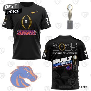 Boise State Broncos 2025 National Championship Built Different 3D T-Shirt