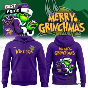 The Grinch x Minnesota Vikings Football Design Hoodie