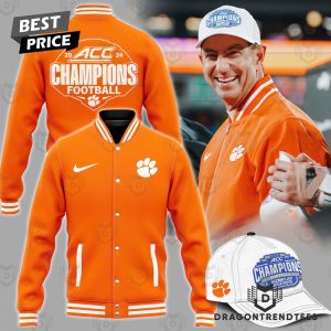 2024 ACC Football Conference Champions Clemson Tigers Baseball Jacket