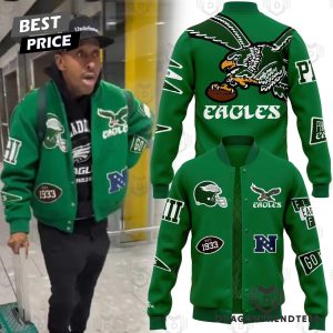 Philadelphia Eagles Kelly Green Pennant Baseball Jacket