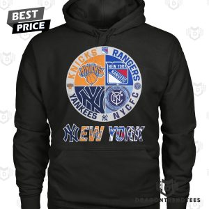 New York City FC x New York Knicks x New York Rangers x New York Yankees Unisex T-Shirt