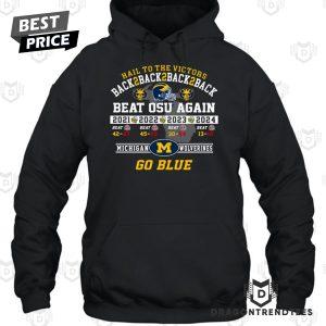 Hail To The Victors Back 2 Back 2 Back 2 Back Beat Osu Again Michigan Wolverines Go Blue Unisex T-Shirt