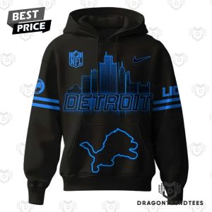 Detroit Lions Back In Black Design Logo Hoodie