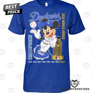 Los Angeles Dodgers x Mickey 2024 World Series Champions Unisex T-Shirt