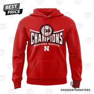 Nebraska Huskers Back-to-Back Big Ten Women Volleyball Regular Season Champions Hoodie