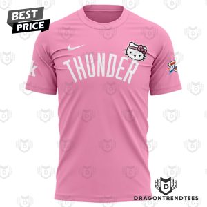 Oklahoma City Thunder Basketball x Hello Kitty 3D T-Shirt – Pink